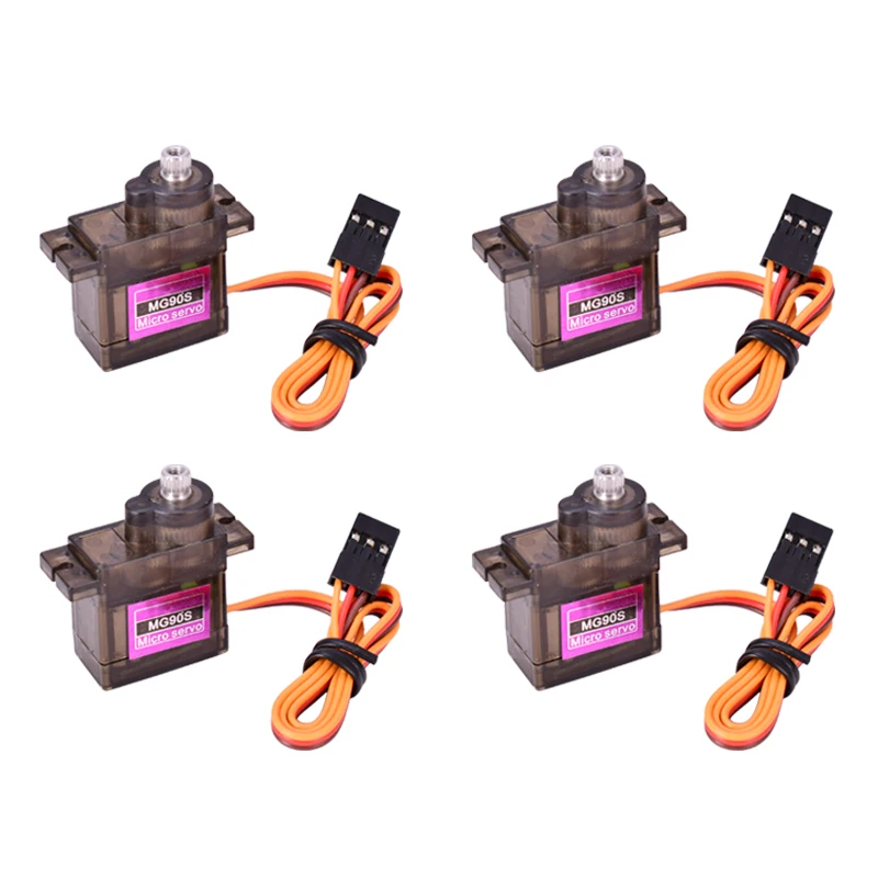 4pcs/lot MG90S Metal Gear Digital 9g Servo For RC Helicopter Airplane Boat Car RC Robot