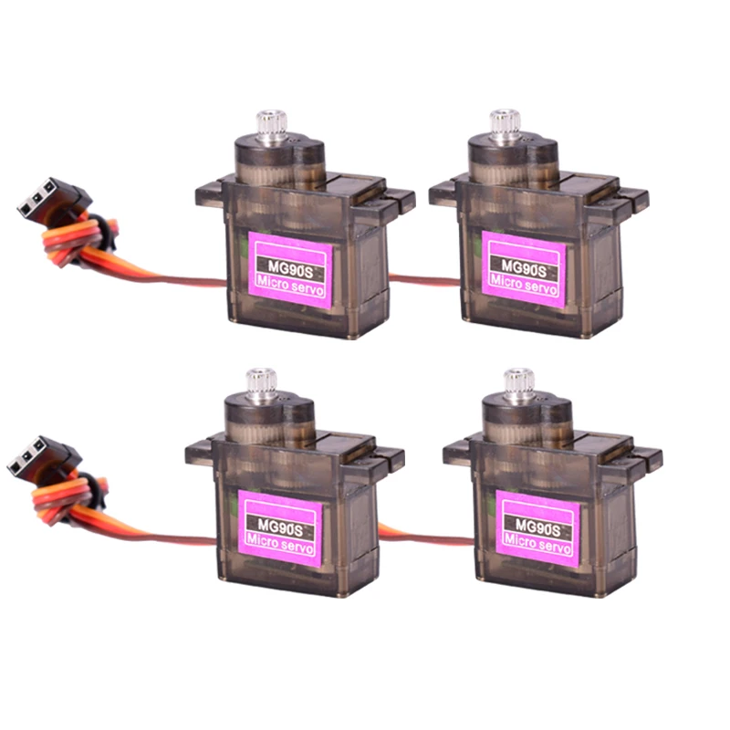 4pcs/lot MG90S Metal Gear Digital 9g Servo For RC Helicopter Airplane Boat Car RC Robot