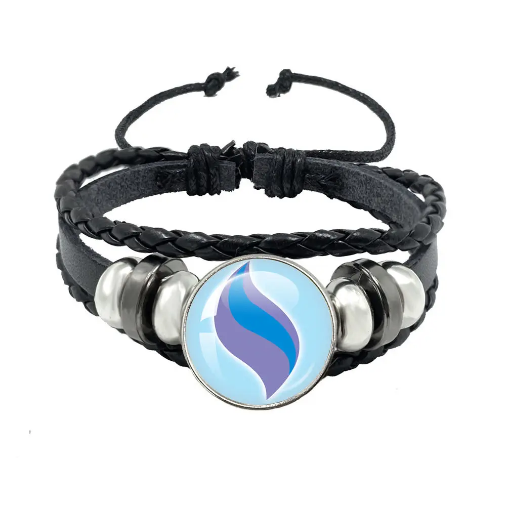 Pokemon Mega Stone Keychain Anime Accessory Creative Exquisite Fashion Black Leather Rope Buckle Keychain Trendy Gift for Fans