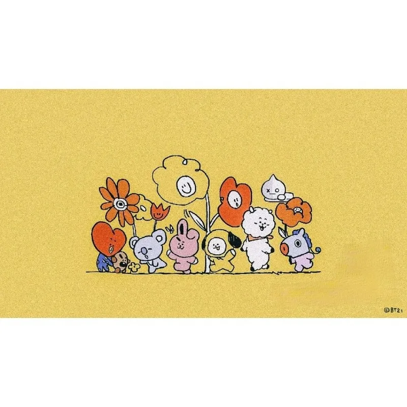 BT21 Koya RJ Shooky Man Tata Chimmy Cooky DIY Cartoon Cute Shoe Buckle Three-dimensional Shoe Flower Decoration Detachable