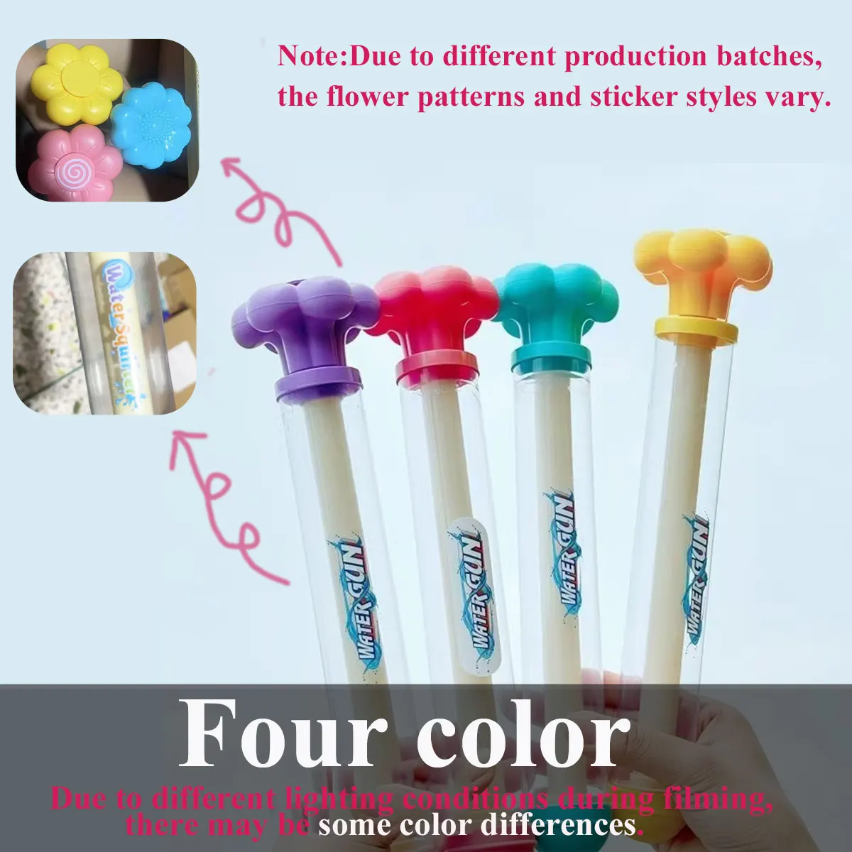 1 PCS Pusher Type Fun Water Jet Spray or Single Hole Water Gun Water Splashing Festival Prop Outdoor Leisure Play Game
