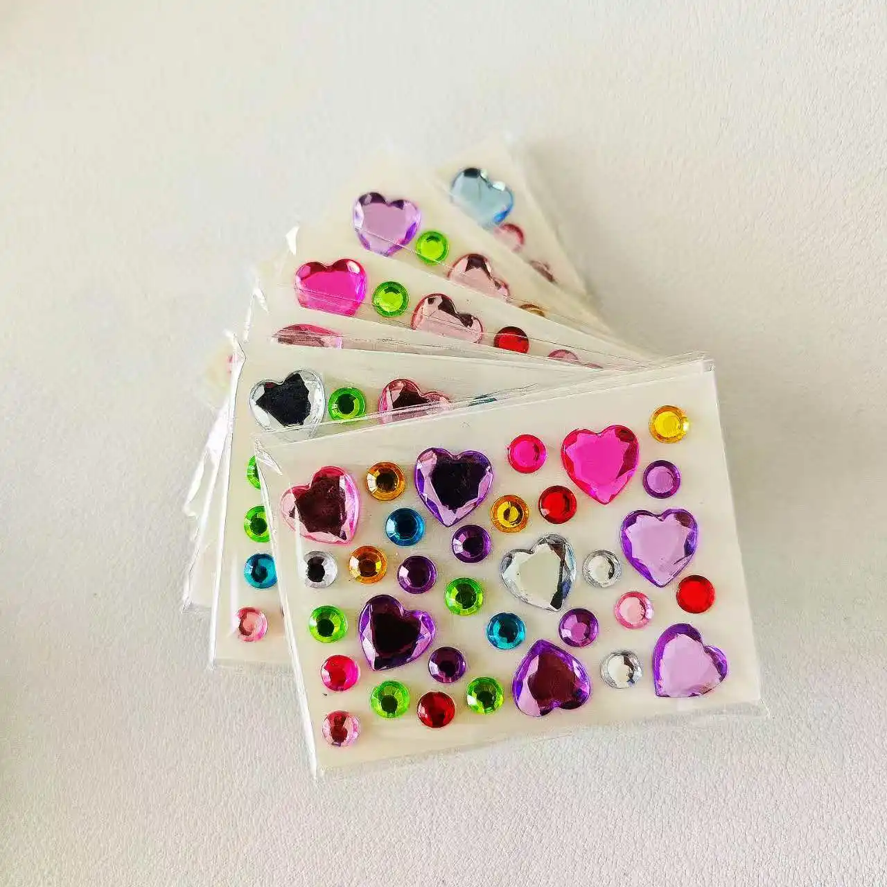 10 Style Wholesale Colorful Diamond Mini Sticker Accessories DIY Acrylic Three-Dimensional Decoration Children's and Students'