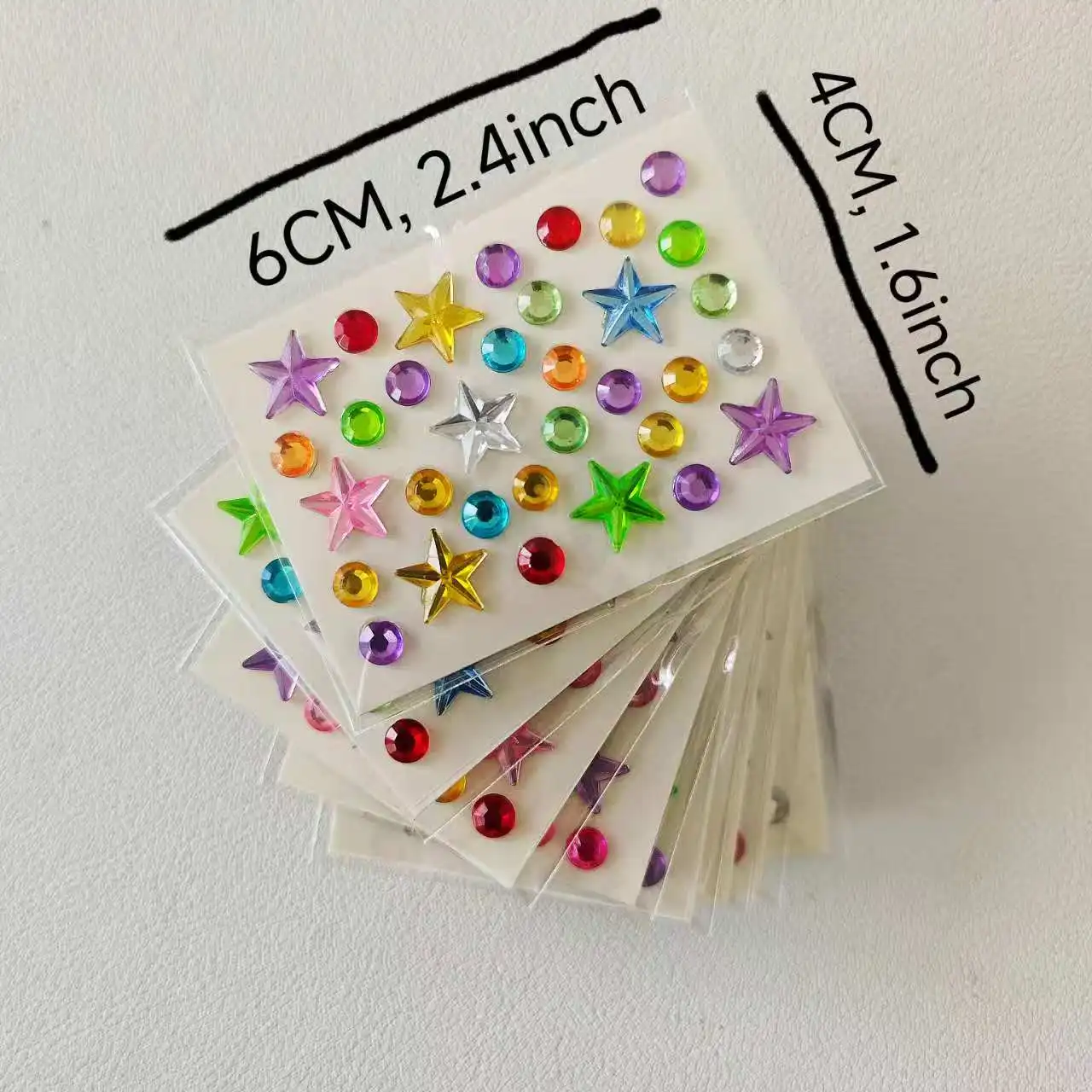 10 Style Wholesale Colorful Diamond Mini Sticker Accessories DIY Acrylic Three-Dimensional Decoration Children's and Students'