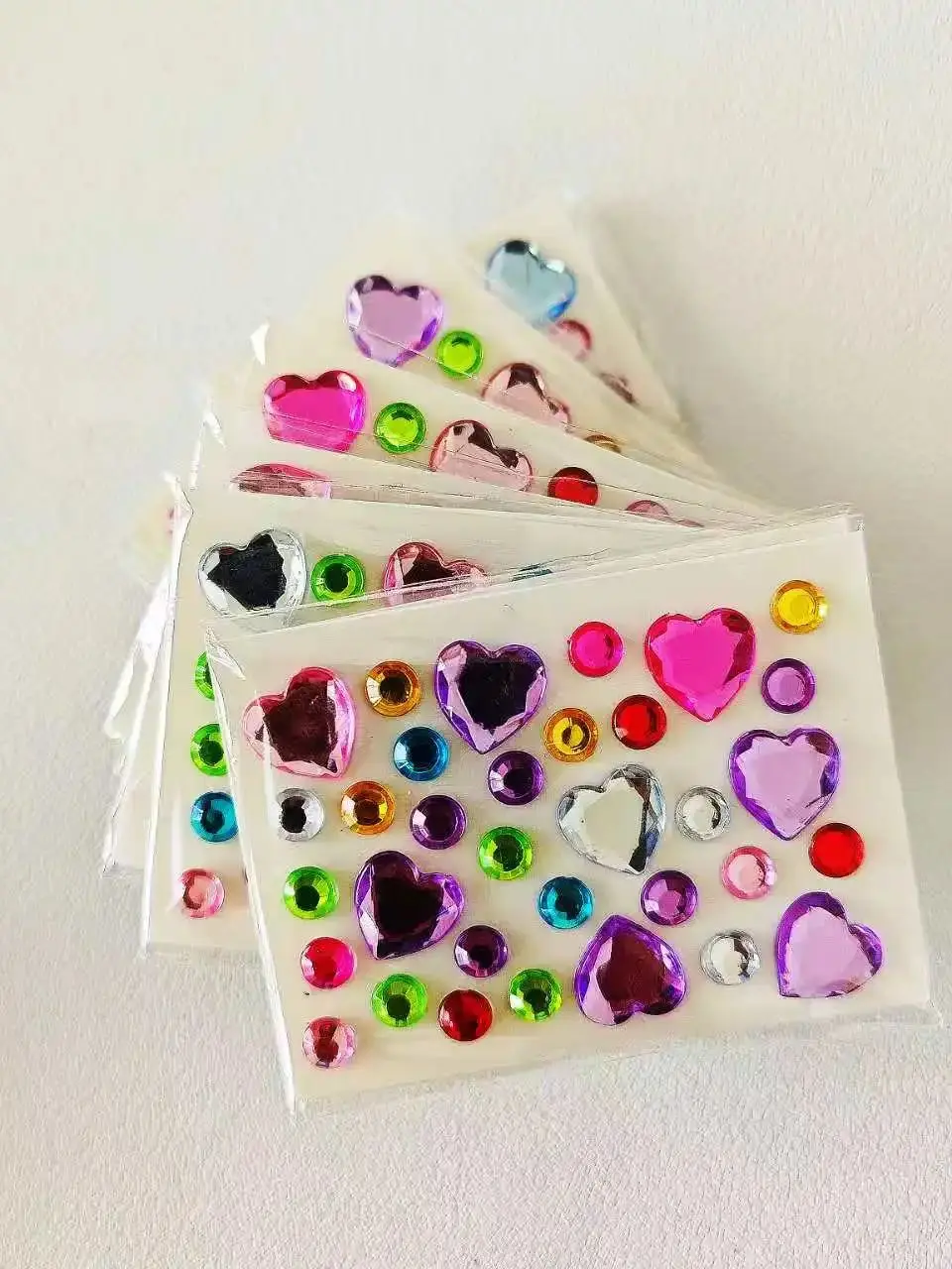 10 Style Wholesale Colorful Diamond Mini Sticker Accessories DIY Acrylic Three-Dimensional Decoration Children's and Students'