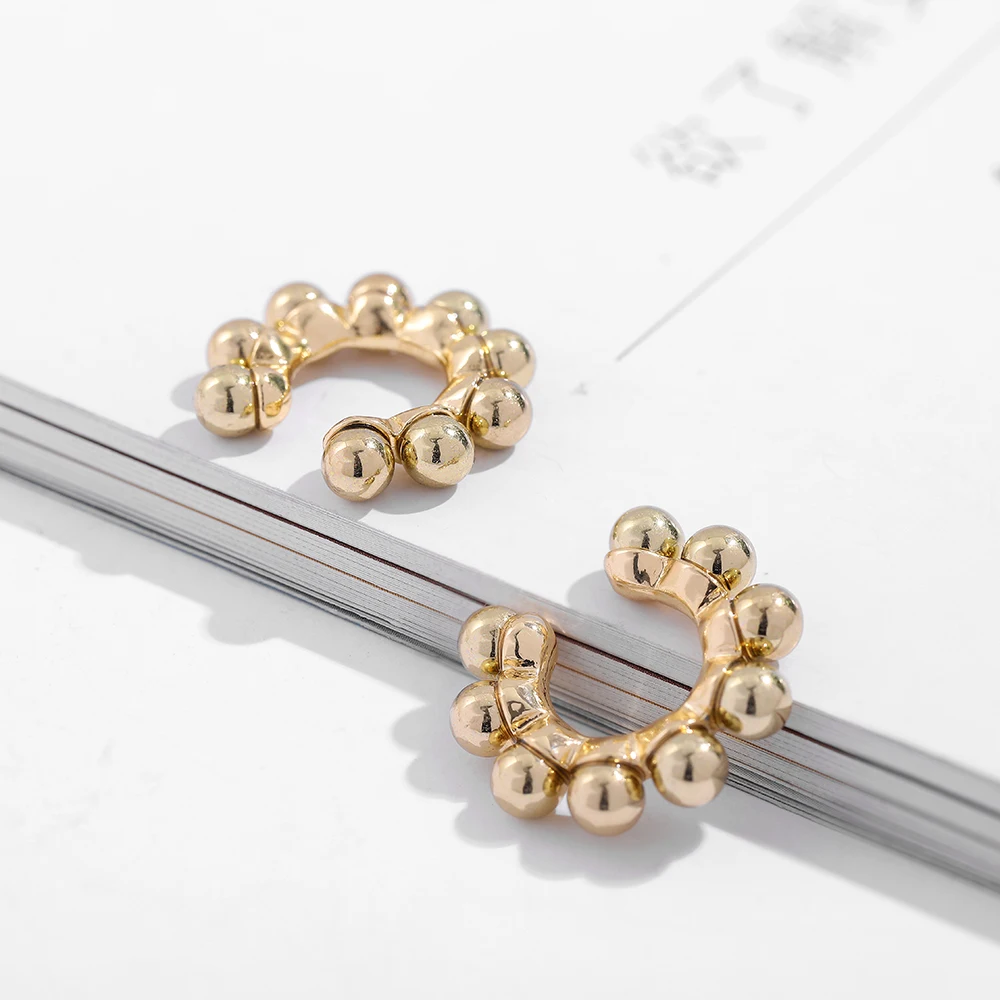 2024 New Arrival Multicolor CZ Crystal Ear Cuff Stackable C Shaped Ear Clips No Pierced Cartilage Earring for Women Earcuffs