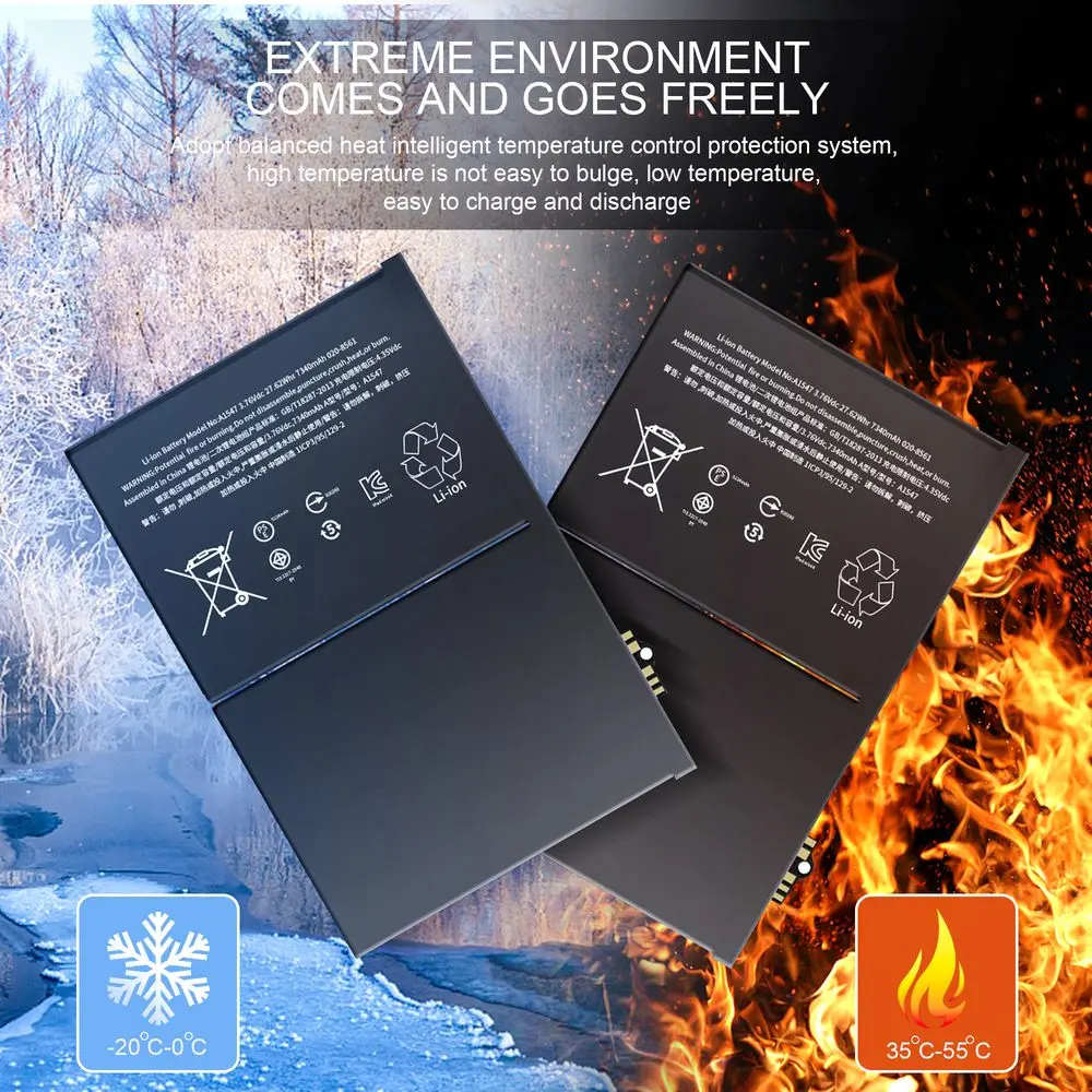 PINZHENG Tablet Battery For iPad 5 6 Air A1484 For iPad Air2 A1474 A1475 A1893 10.2 Mini 2 3 4 5 Pro 9.7 10.5 11 12.9 Battery