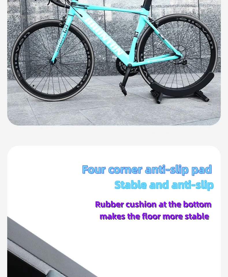 Adjustable Bike Parking Rack Floor Bike Rack MTB Road Bike Display Rack Bike Support Rack for Home Garage and Parking Space