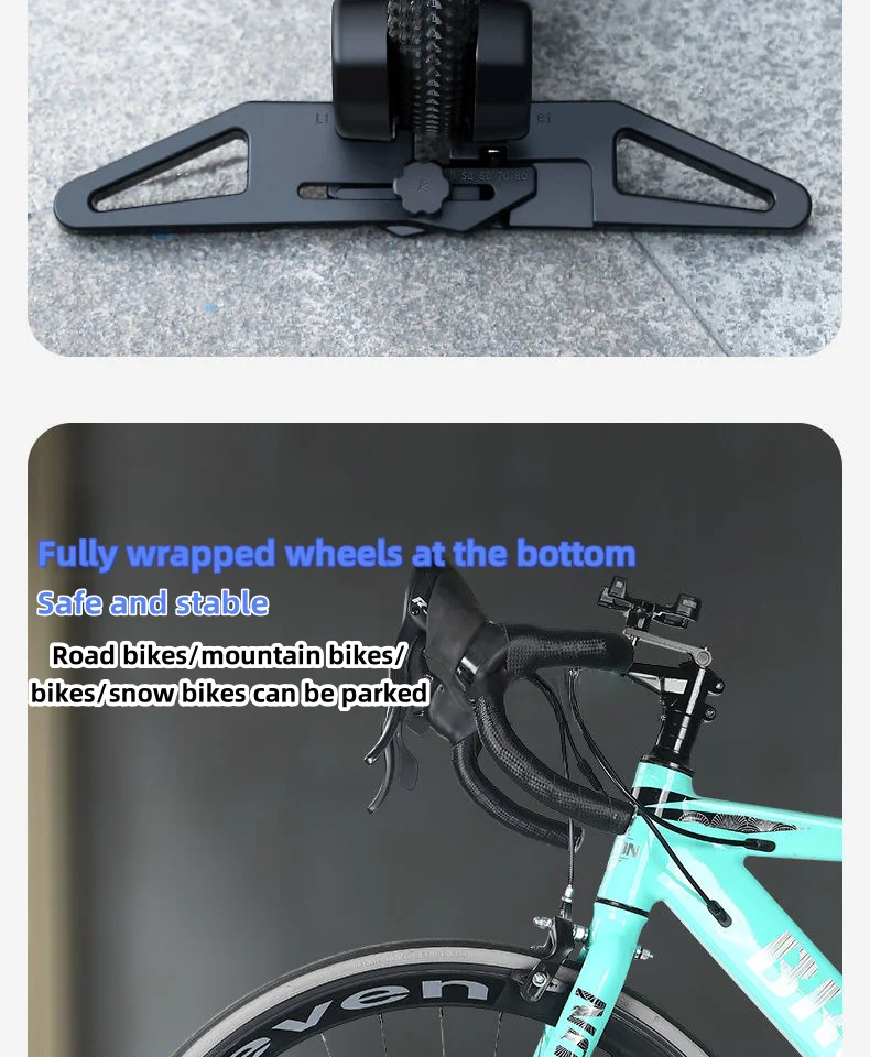 Adjustable Bike Parking Rack Floor Bike Rack MTB Road Bike Display Rack Bike Support Rack for Home Garage and Parking Space