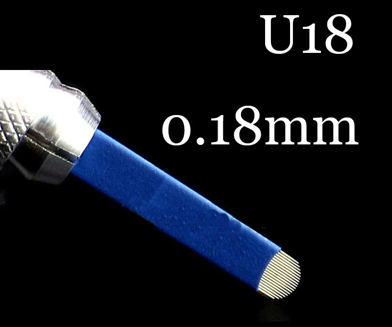50pcs Microblading 0.18mm Tebori Blades Needles Tattoo needles Permanent Makeup Needle 7 9 12 14 17 21 Manual Eyebrow Blades
