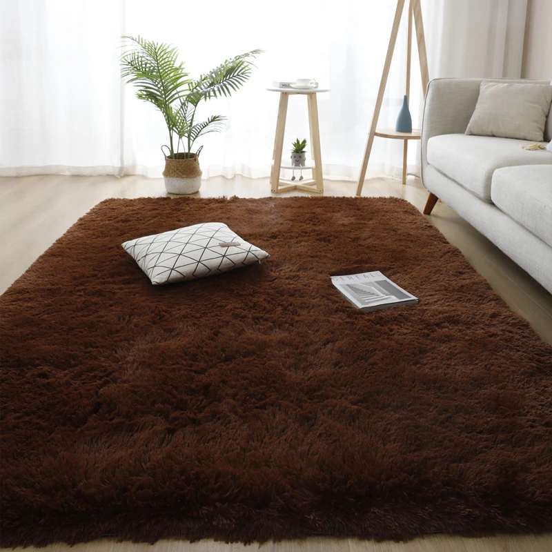 Grey Living Room Large Carpet Hall Coffee Table Floor Mat 160x230 Children's Room Bedroom Long Hair Fluffy Floor Covering Rugs