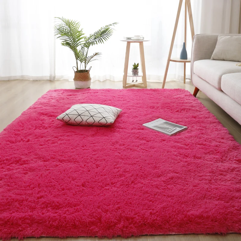 Grey Living Room Large Carpet Hall Coffee Table Floor Mat 160x230 Children's Room Bedroom Long Hair Fluffy Floor Covering Rugs