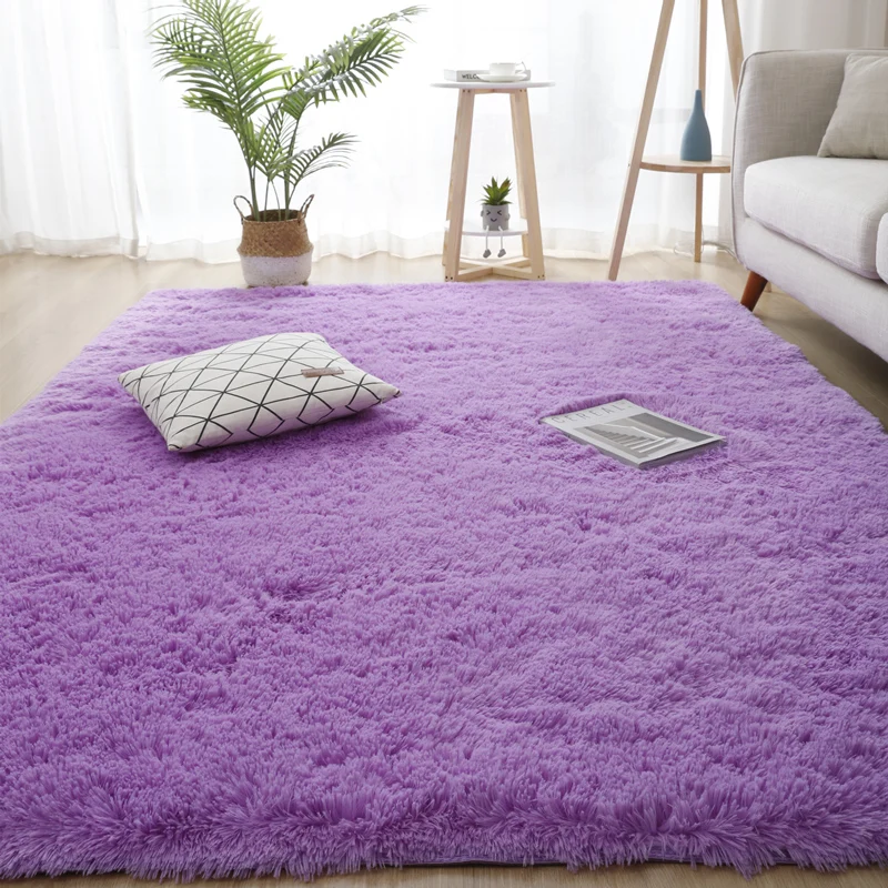 Grey Living Room Large Carpet Hall Coffee Table Floor Mat 160x230 Children's Room Bedroom Long Hair Fluffy Floor Covering Rugs
