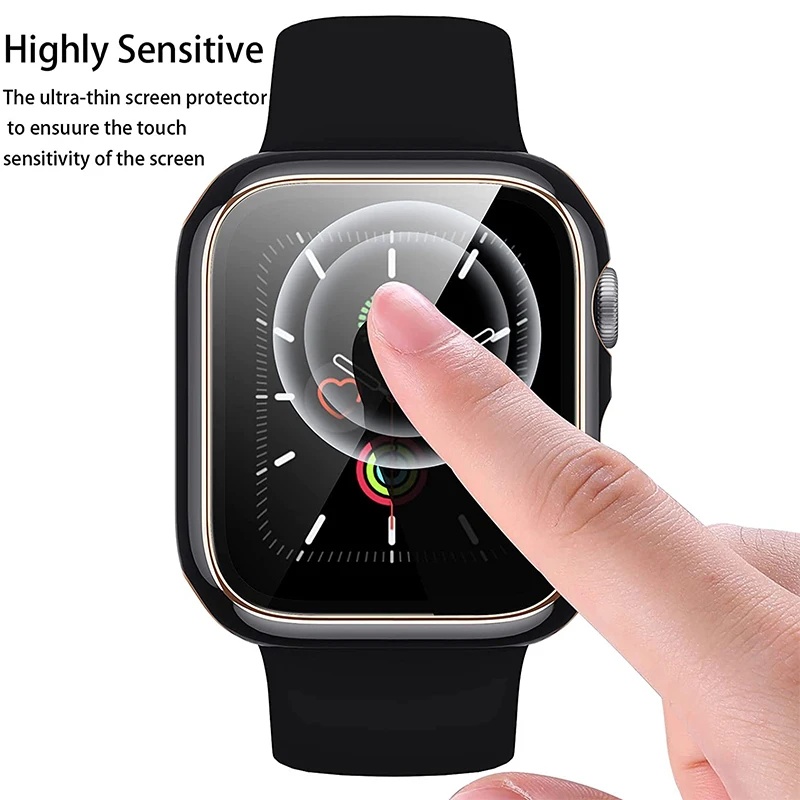 Case For Apple Watch Band 44mm 40mm 42mm 38mm 40 44mm 9 8 7 6 SE 5 4 3 Screen Protector PC Bumper iWatch 45mm 41mm Ultra 2 49mm