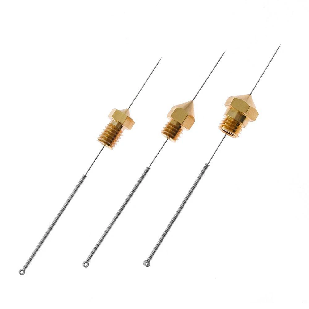 10pcs 3D Printer Tools Stainless Steel Nozzle Cleaning Needles E3D V6 Nozzle MK8 Nozzle Drills Needle For 3D Printer Ender 3 V2