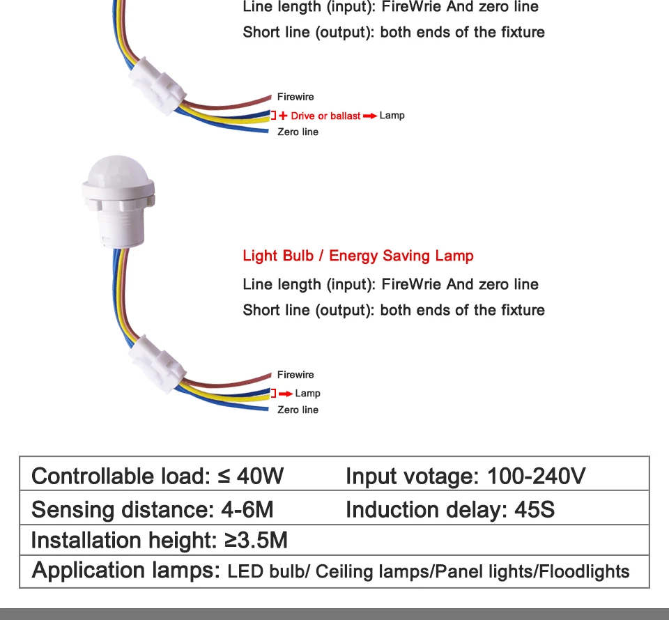 110/220v Mini LED Sensitive Night Light Home Indoor Outdoor Infrared Light Motion Sensor Detection Automatic Sensor Light Switch