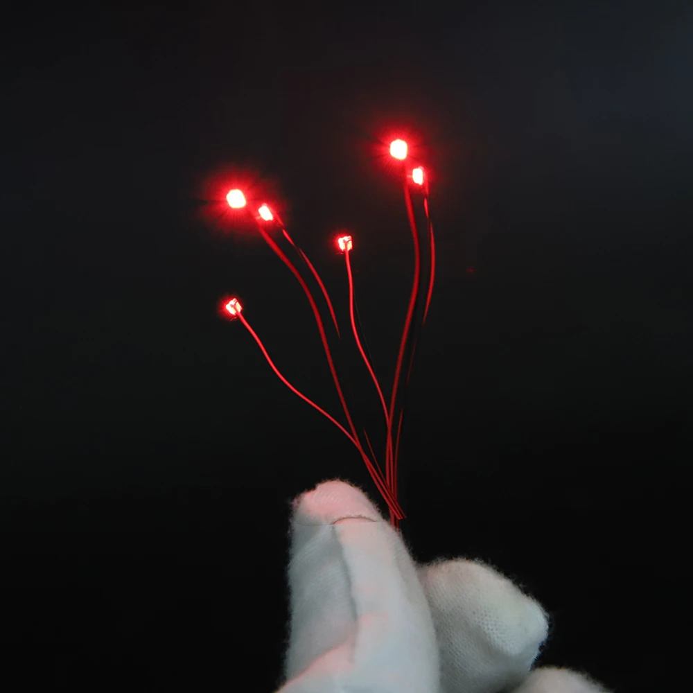 DIY Micro SMD Led Lamp Wired Led 0402 0603 0805 1206 Pre-soldered Micro Litz Wired Chip 20cm 3V Railway Model Scenes 5pcs/lot