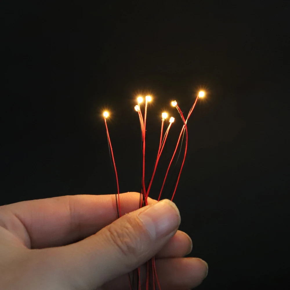 DIY Micro SMD Led Lamp Wired Led 0402 0603 0805 1206 Pre-soldered Micro Litz Wired Chip 20cm 3V Railway Model Scenes 5pcs/lot