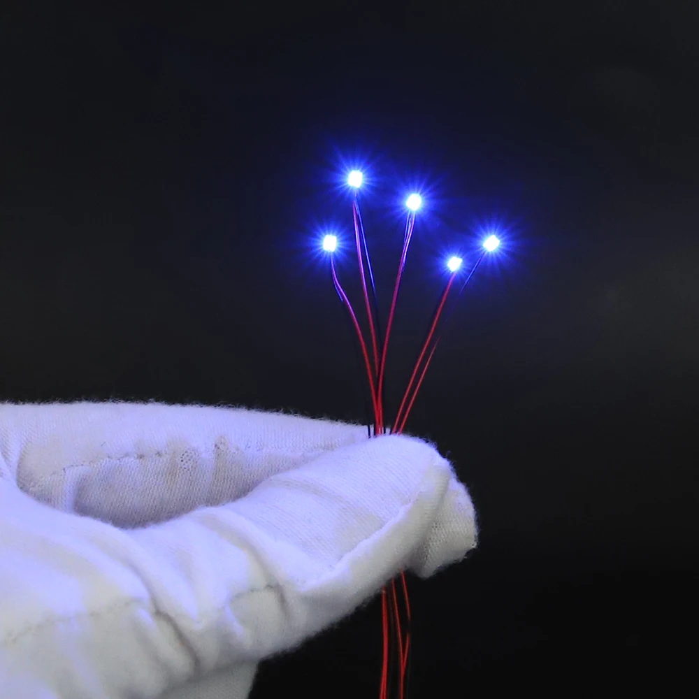 DIY Micro SMD Led Lamp Wired Led 0402 0603 0805 1206 Pre-soldered Micro Litz Wired Chip 20cm 3V Railway Model Scenes 5pcs/lot