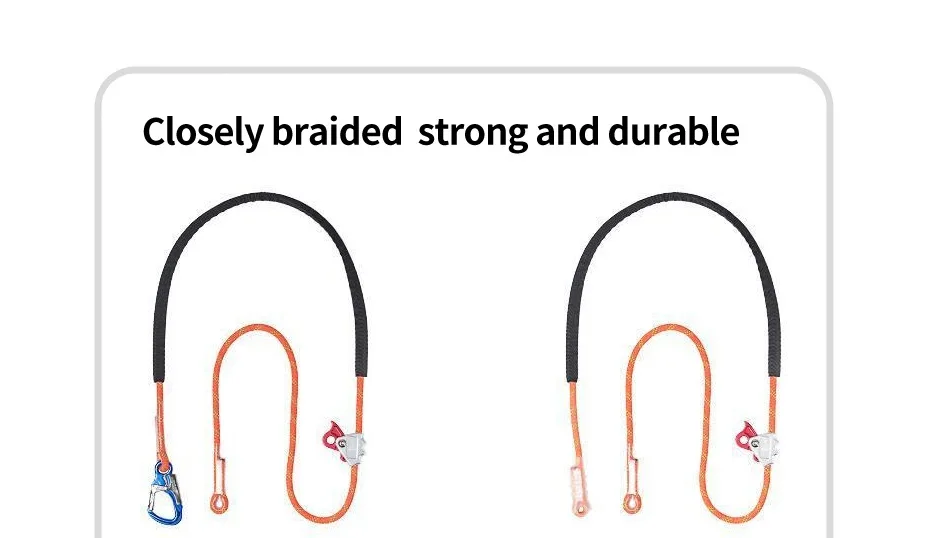 Electrician Fence Height Work Adjustable Positioning 12mm Safety Rope Flat Belt Fall Prevention Construction Safety Equipment