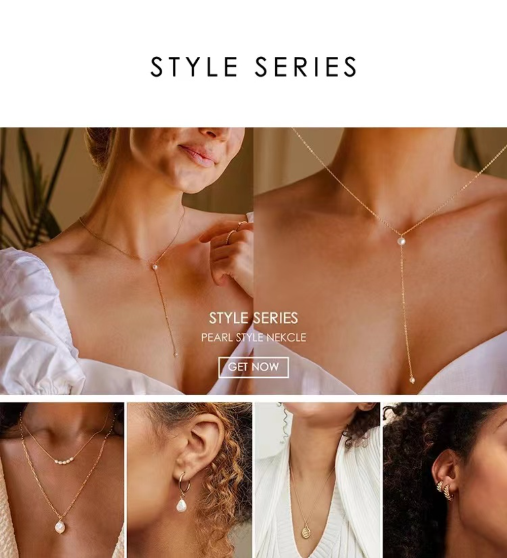 SUNIBI Stainless Steel Chain Necklace for Women Gold Color Thin Choker Bead Chain Necklace Jewelry Wholesale Dropshipping