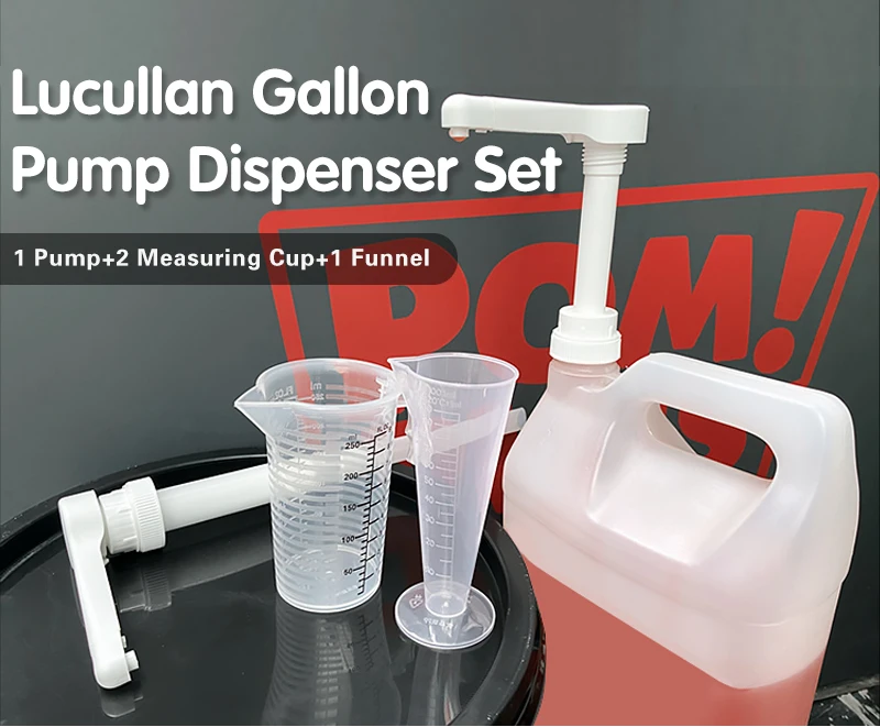 Lucullan Car Care Gallon Pump Dispenser For Bottles Leak Proof For Plastic Glass Jug Liquid Subpackage Tools