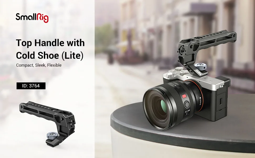 SmallRig NATO Top Handle Lite with Cold Shoe Portable Camera Handle for Shoot Fit for Sony for Canon for Nikon Camera Cage 3766