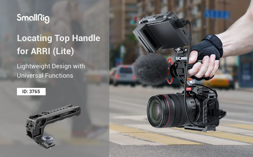 SmallRig NATO Top Handle Lite with Cold Shoe Portable Camera Handle for Shoot Fit for Sony for Canon for Nikon Camera Cage 3766