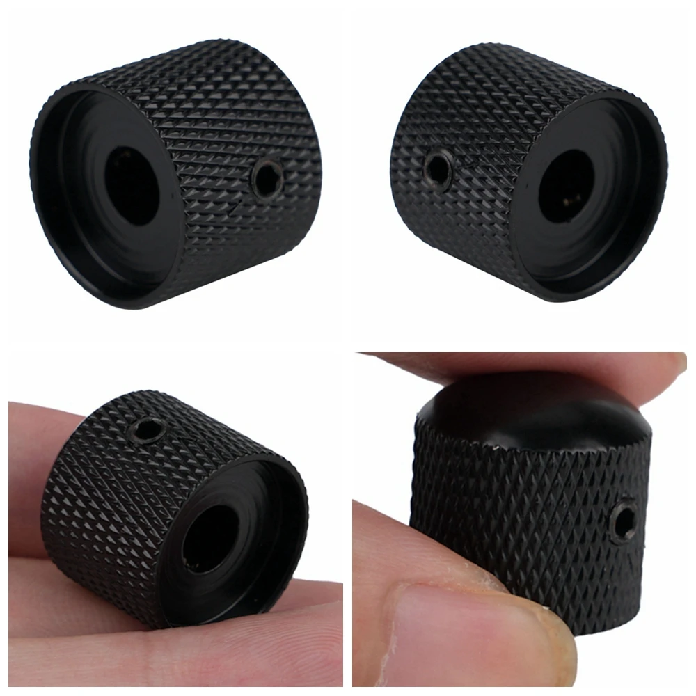 1pcs/2pcs Metal Dome Knobs Electric Bass Guitar Knobs Volume Tone Control Knobs with Wrench Bronze/BK/CR/GD/Black Nickel