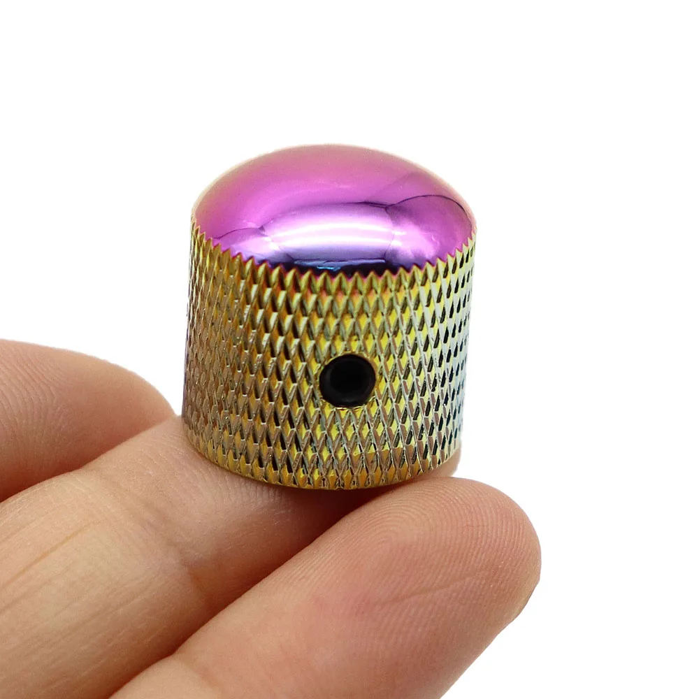 1pcs/2pcs Metal Dome Knobs Electric Bass Guitar Knobs Volume Tone Control Knobs with Wrench Bronze/BK/CR/GD/Black Nickel