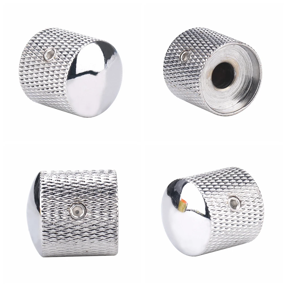1pcs/2pcs Metal Dome Knobs Electric Bass Guitar Knobs Volume Tone Control Knobs with Wrench Bronze/BK/CR/GD/Black Nickel
