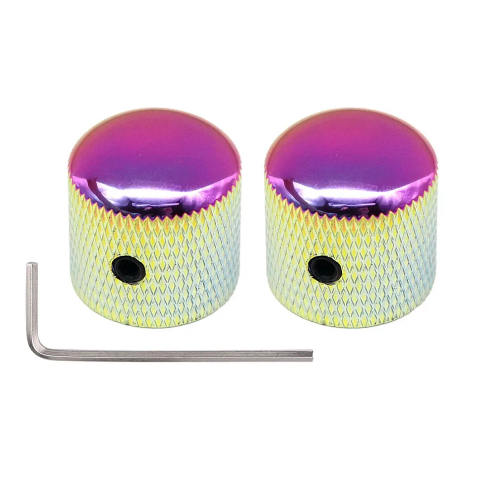 1pcs/2pcs Metal Dome Knobs Electric Bass Guitar Knobs Volume Tone Control Knobs with Wrench Bronze/BK/CR/GD/Black Nickel