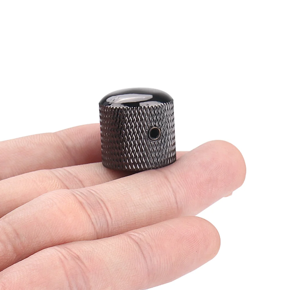 1pcs/2pcs Metal Dome Knobs Electric Bass Guitar Knobs Volume Tone Control Knobs with Wrench Bronze/BK/CR/GD/Black Nickel
