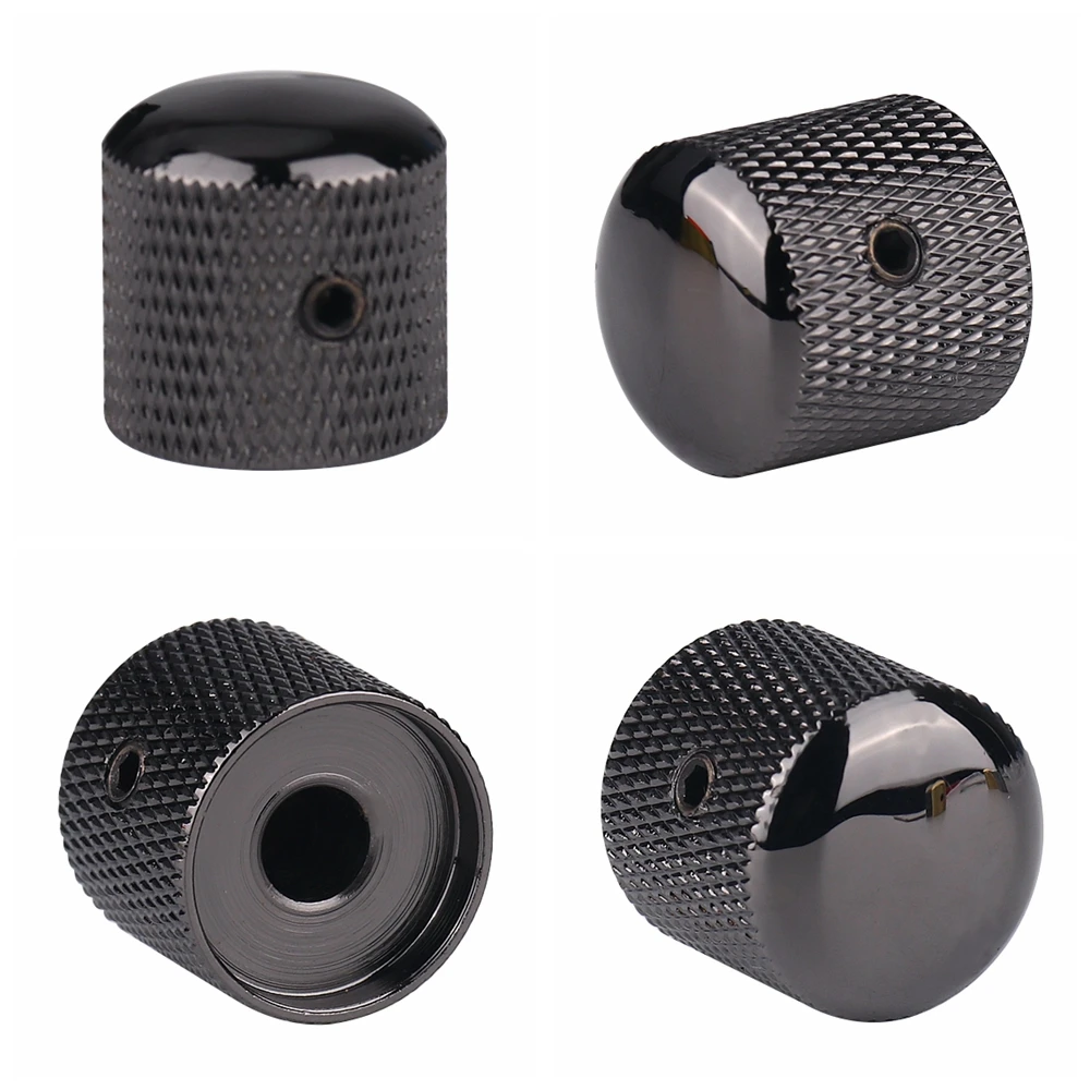 1pcs/2pcs Metal Dome Knobs Electric Bass Guitar Knobs Volume Tone Control Knobs with Wrench Bronze/BK/CR/GD/Black Nickel