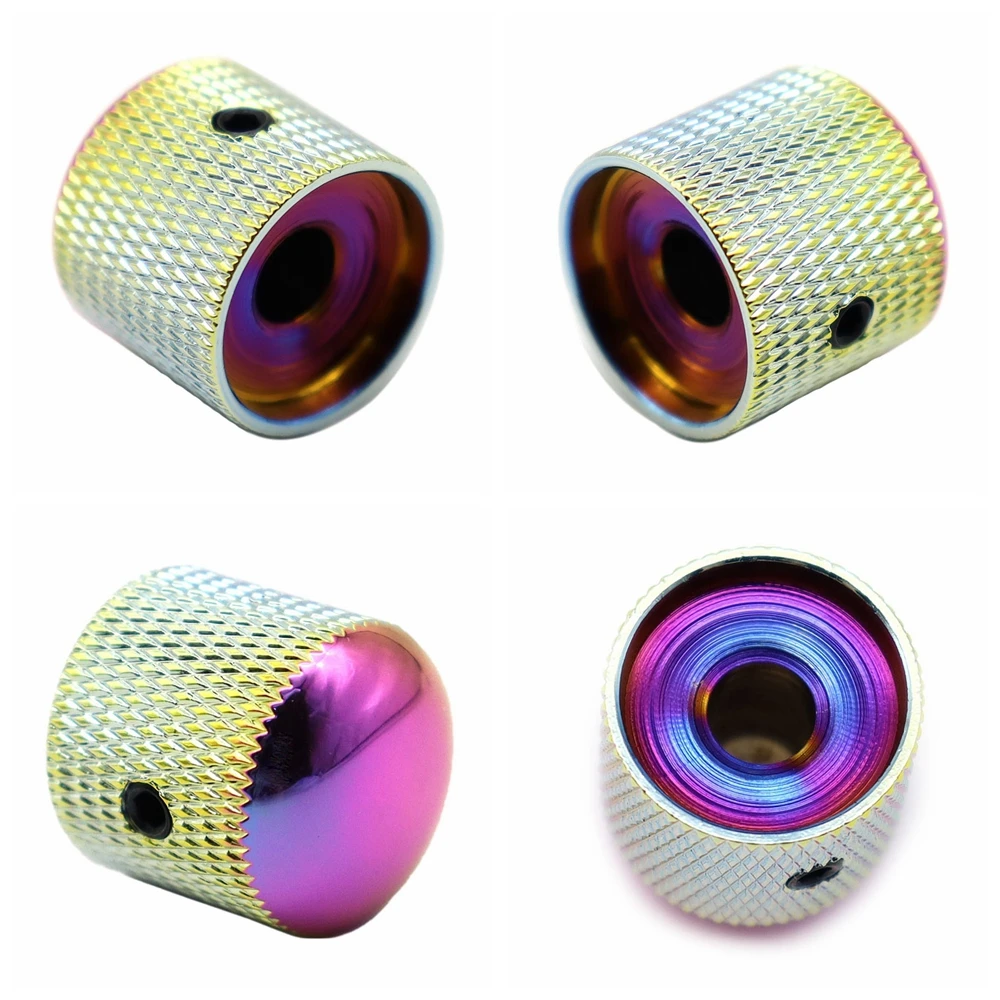 1pcs/2pcs Metal Dome Knobs Electric Bass Guitar Knobs Volume Tone Control Knobs with Wrench Bronze/BK/CR/GD/Black Nickel