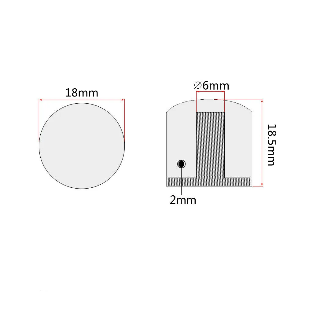 1pcs/2pcs Metal Dome Knobs Electric Bass Guitar Knobs Volume Tone Control Knobs with Wrench Bronze/BK/CR/GD/Black Nickel