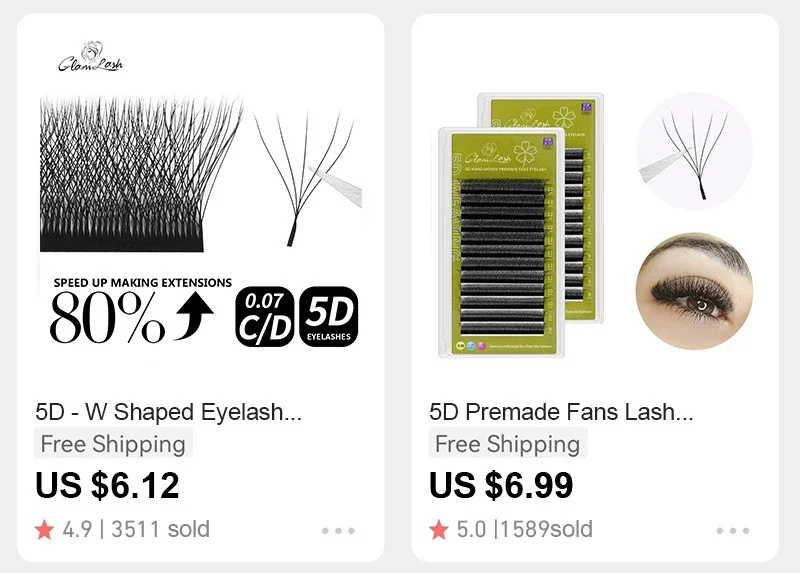 ANNAFRIS 4D 5D W Shape Eyelash Extension Handmade 12line/Tray Premade Volume Fans Clover W Lashes