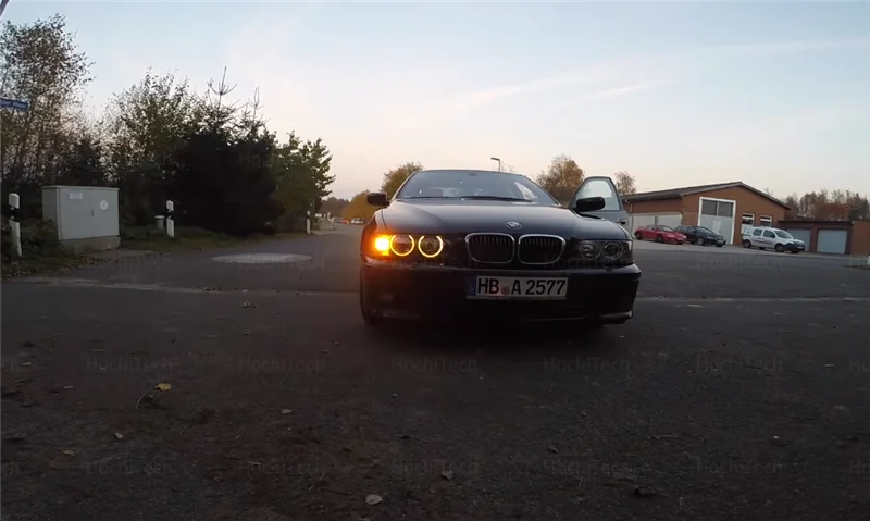 For BMW 5 Series E39 525i 528i 530i 540i White Yellow Dual and White Cotton LED Angel Eyes Kit Ring DRL Turn Signal Light