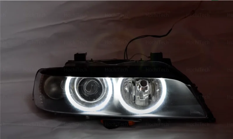 For BMW 5 Series E39 525i 528i 530i 540i White Yellow Dual and White Cotton LED Angel Eyes Kit Ring DRL Turn Signal Light