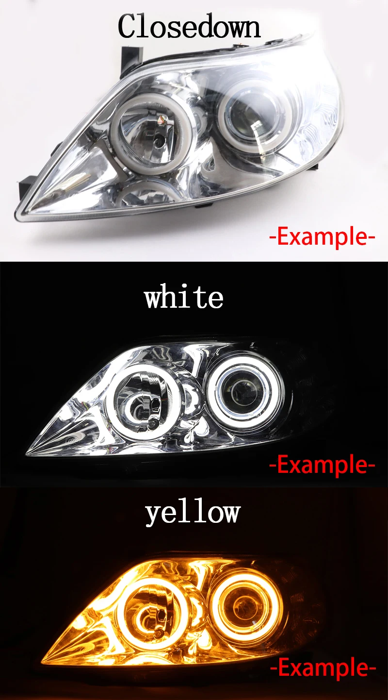 For BMW 5 Series E39 525i 528i 530i 540i White Yellow Dual and White Cotton LED Angel Eyes Kit Ring DRL Turn Signal Light