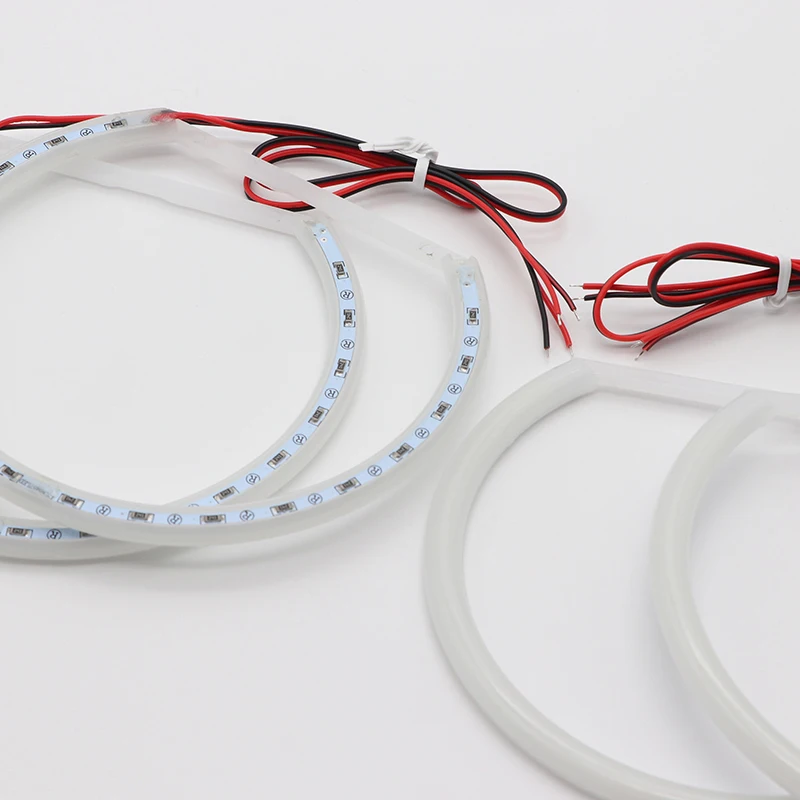 For BMW 5 Series E39 525i 528i 530i 540i White Yellow Dual and White Cotton LED Angel Eyes Kit Ring DRL Turn Signal Light
