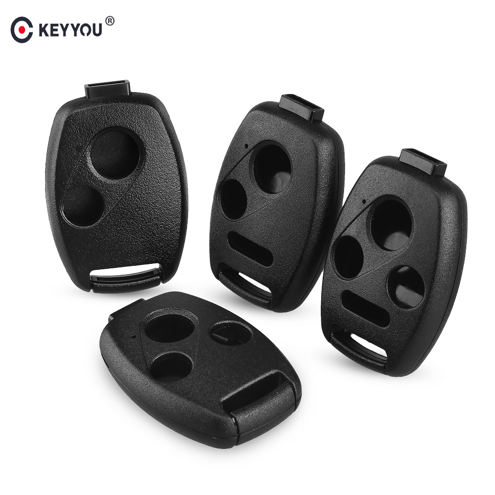 KEYYOU Replacement 2/3/4 Buttons Remote Car Key Case Shell For Honda Accord Civic CRV Pilot Fit Insight Ridgeline 2007 - 2013