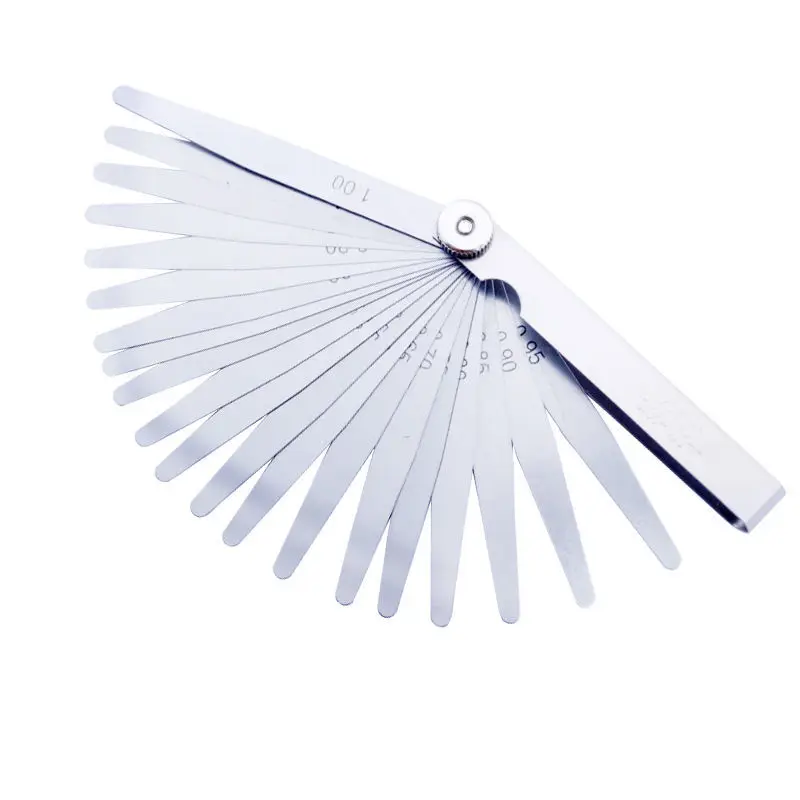 32/26/25/20 Blades Feeler Gauge Metric Gap Filler 0.02-1MM / 0.0008-0.040 INCH Gage Measurement Tool for Engine Valve Adjustment