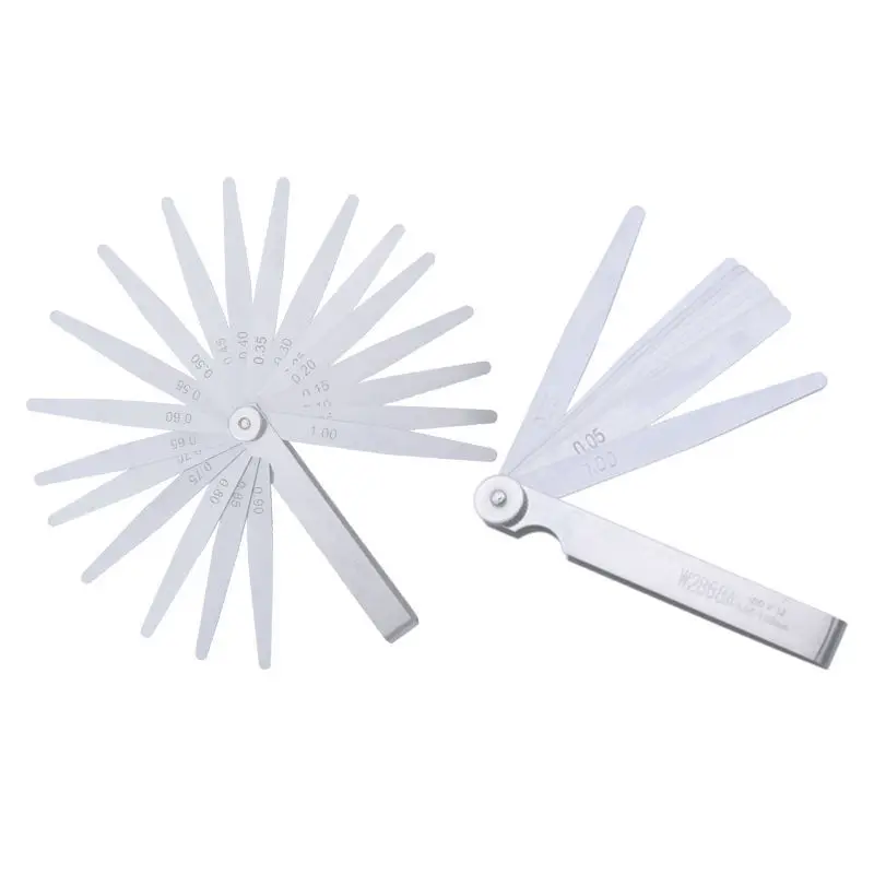 32/26/25/20 Blades Feeler Gauge Metric Gap Filler 0.02-1MM / 0.0008-0.040 INCH Gage Measurement Tool for Engine Valve Adjustment