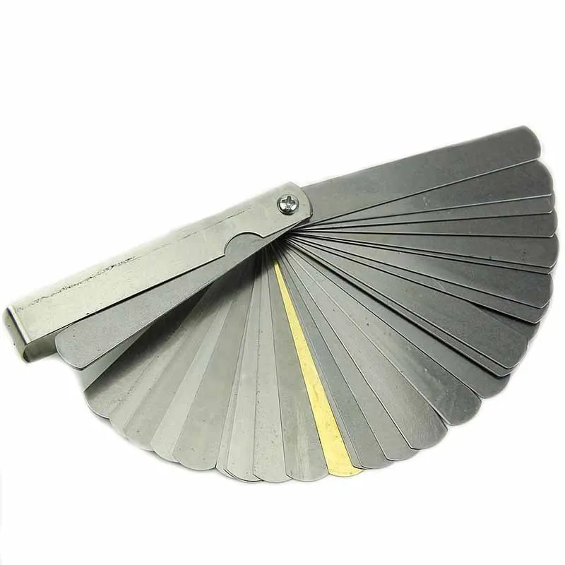 32/26/25/20 Blades Feeler Gauge Metric Gap Filler 0.02-1MM / 0.0008-0.040 INCH Gage Measurement Tool for Engine Valve Adjustment