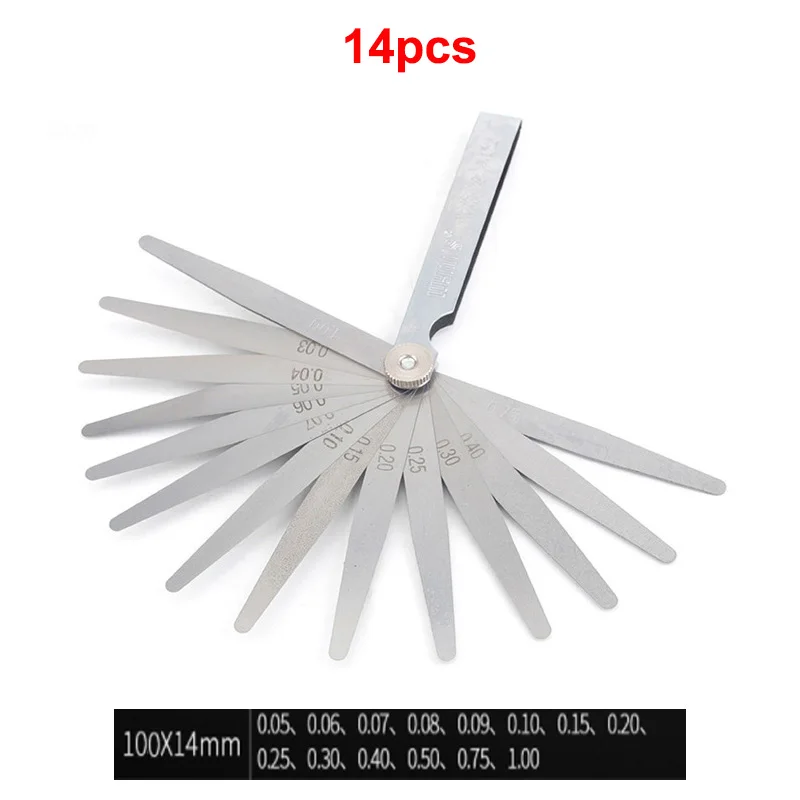 32/26/25/20 Blades Feeler Gauge Metric Gap Filler 0.02-1MM / 0.0008-0.040 INCH Gage Measurement Tool for Engine Valve Adjustment