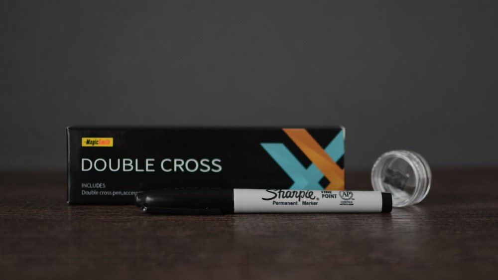 Double Cross by Mark Southworth (1 X Stamper + 1 Heart Stamper) Magic Tricks Magician Close Up Street Illusion Prop X Transfer