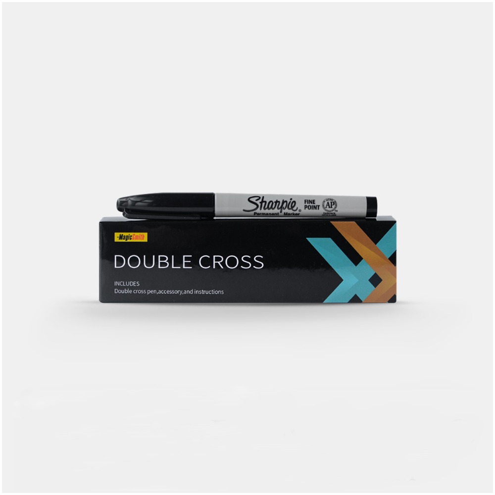 Double Cross by Mark Southworth (1 X Stamper + 1 Heart Stamper) Magic Tricks Magician Close Up Street Illusion Prop X Transfer