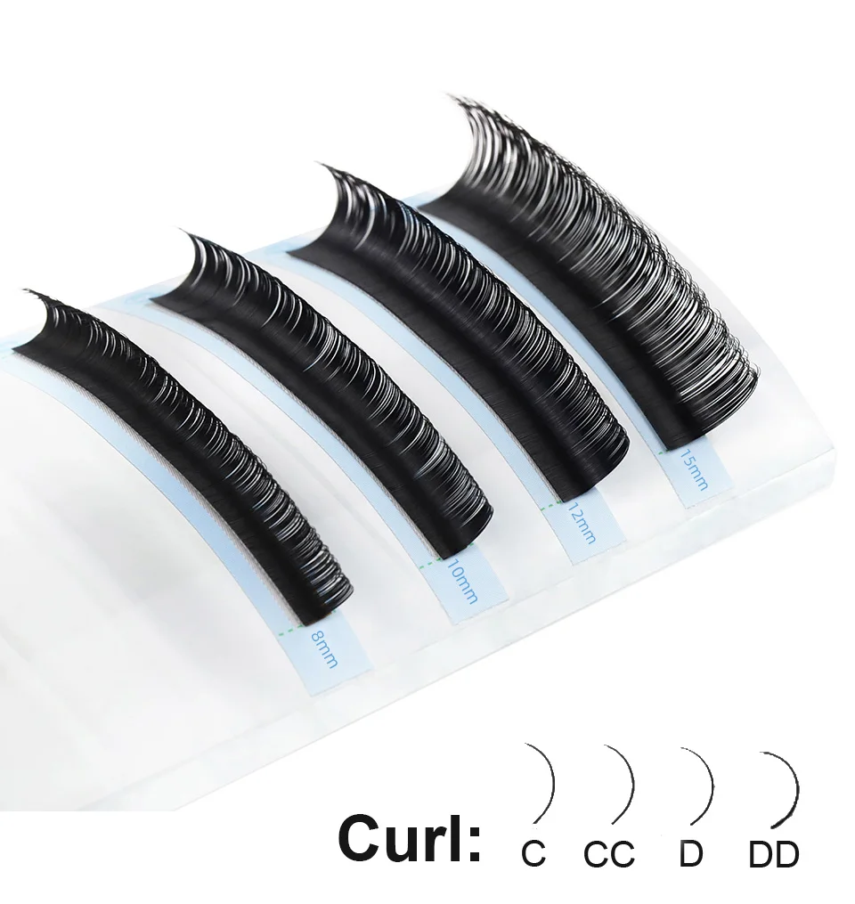 AGUUD 0.03-0.15mm Korea Silk False Mink Eyelashes Extensions Natural Soft Individual Eyelash Russian Volume Eye Lashes Cilios