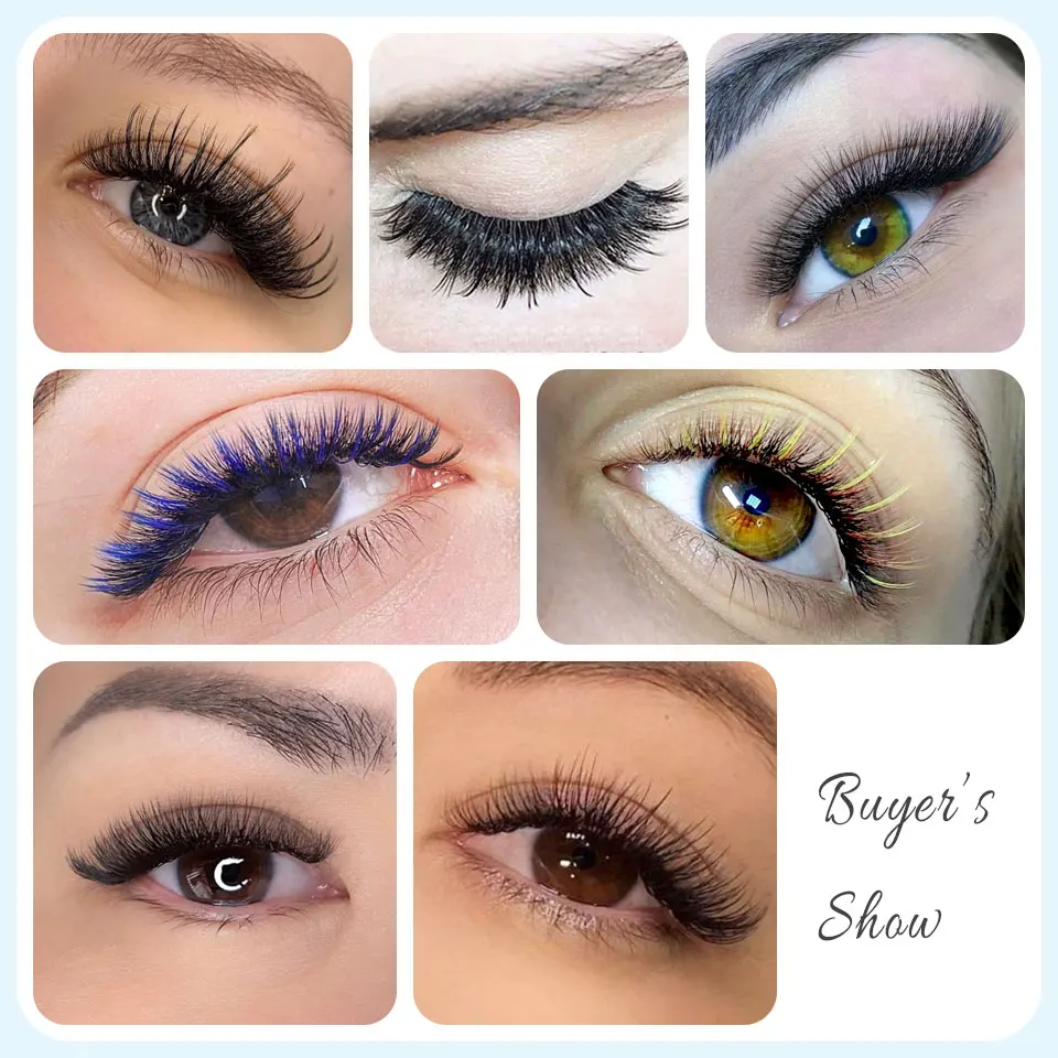 AGUUD 0.03-0.15mm Korea Silk False Mink Eyelashes Extensions Natural Soft Individual Eyelash Russian Volume Eye Lashes Cilios