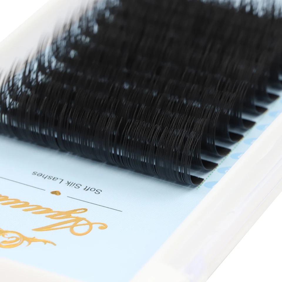 AGUUD 0.03-0.15mm Korea Silk False Mink Eyelashes Extensions Natural Soft Individual Eyelash Russian Volume Eye Lashes Cilios